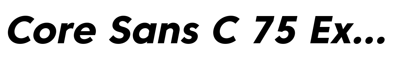 Core Sans C 75 Extra Bold Italic